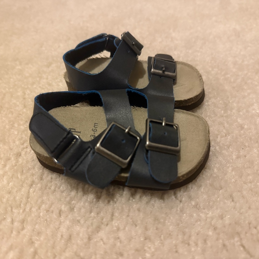 GAP Navy and Tan Baby Sandals